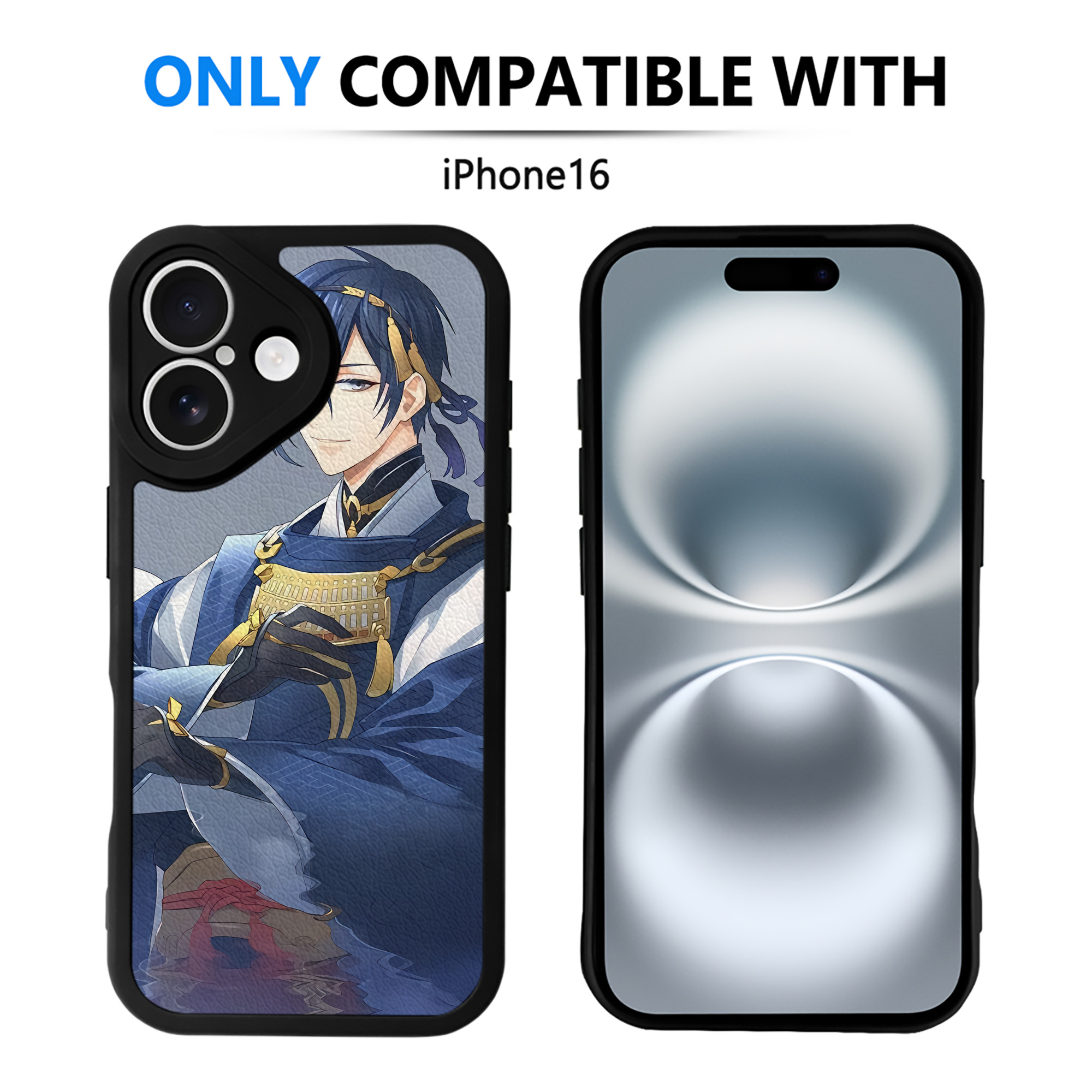 （画像用） 刀剣乱舞 Touken Ranbu 【iPhone 16シリーズ対応】シリコンスマホケース（レザー調） 材質：シリコン